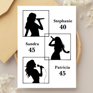 Joint Birthday Triple the Fun Minimalist White Invitation