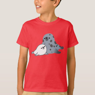 Joint de mère de bande dessinée et T-shirt migno