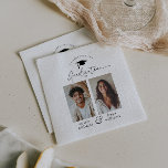 Joint Graduation Party 2 Photo Napkin<br><div class="desc">Celebrate your joint Graduation party with this design,  featuring 2 of your own photos with a beautiful font duo.</div>