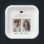Joint Graduation Party 2 Photo Paper Plate<br><div class="desc">Celebrate your joint Graduation party with this design,  featuring 2 of your own photos with a beautiful font duo.</div>