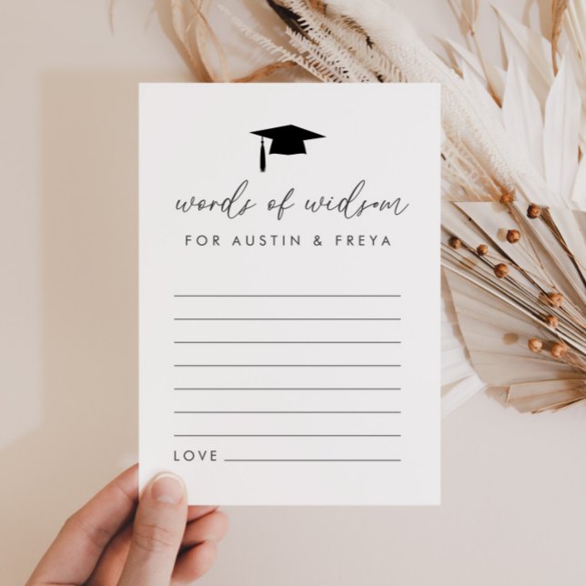 Joint Graduation Words of Wisdom Cards (Creator Uploaded)