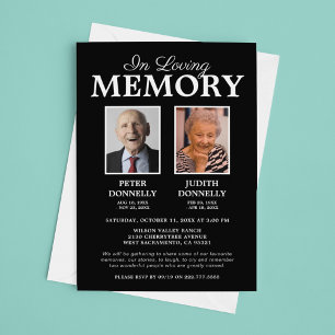 Joint Memorial Celebration of Life 2 Photo Invitation