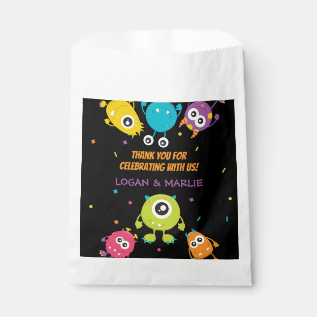 Joint Monster Birthday Party Favour Bag (Front)