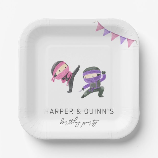 Joint Ninja Party Paper Plates (Front)
