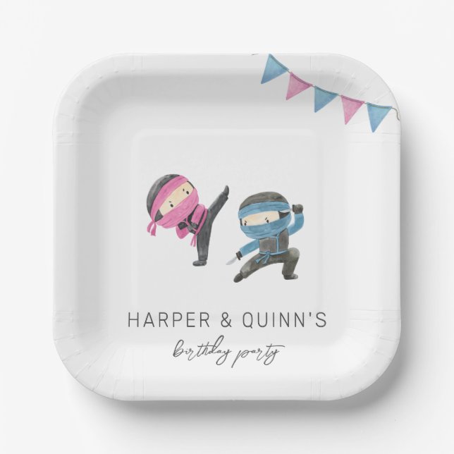 Joint Ninja Party Paper Plates (Front)