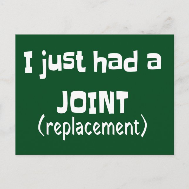 Joint Replacement Humour Funny Novelty Postcard (Front)