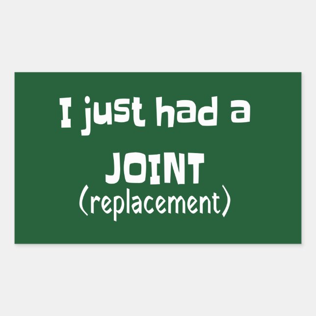 Joint Replacement Humour Funny Novelty Sticker (Front)