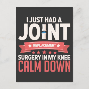 Joint Replacement Surgery Knee Recovery Get Well Postcard