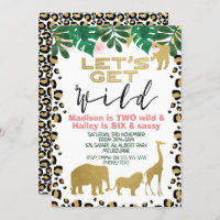 Joint Safari Let's Get Wild Birthday Invitation