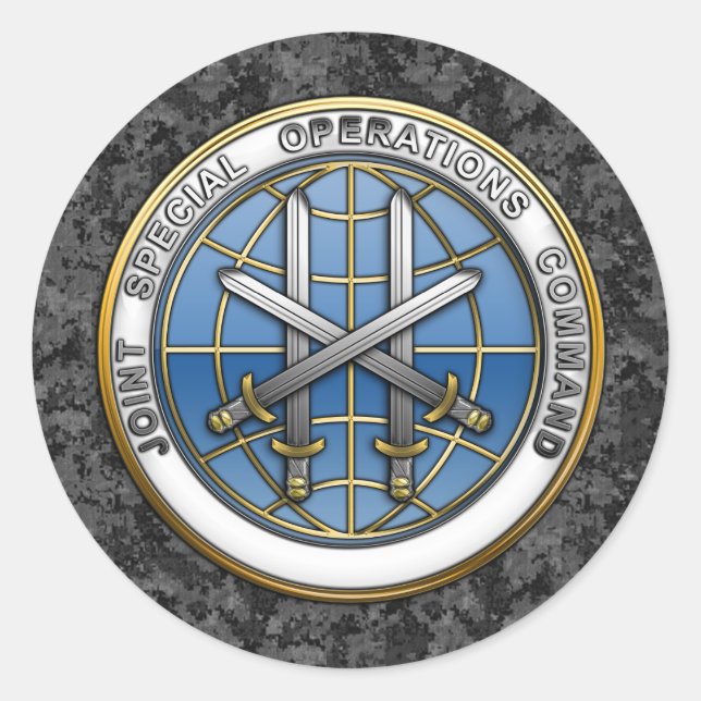Joint Special Operations Command Classic Round Sticker (Front)