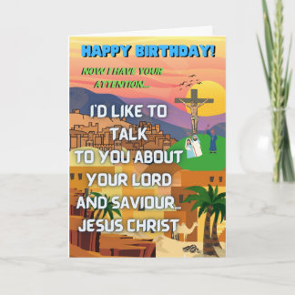 Joke carte d'anniversaire pour lui (jésus)