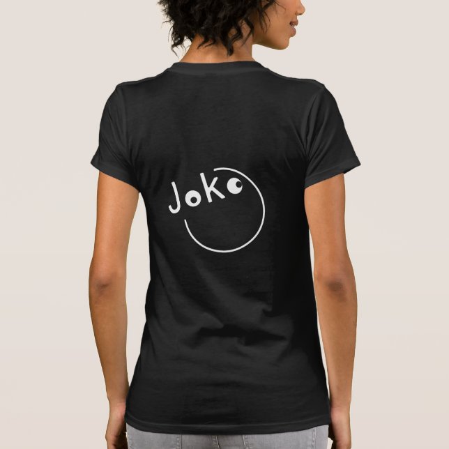 Joke Hello Futuristic White Classic Simple Riddle T-Shirt (Back)