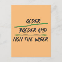 Joke message about age graphics and words