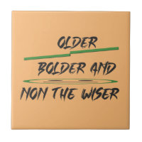 Joke message about age graphics and words