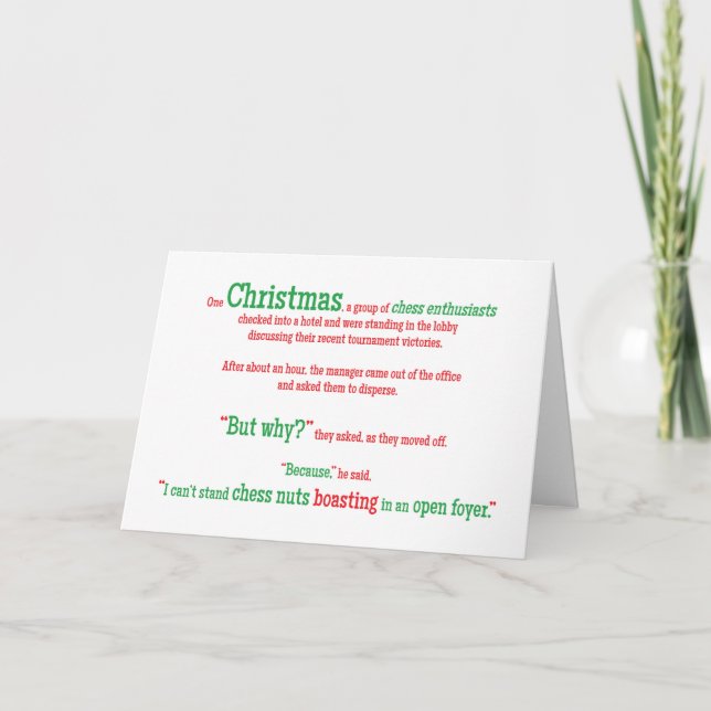 Joke Pun Funny Word Christmas Xmas Holiday (Front)