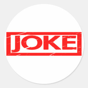 Joke Stamp Classic Round Sticker