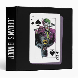 Joker and Batman Spade Playing Card Illustration Binder