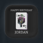 Joker and Batman Spade Playing Card Illustration Paper Plate<br><div class="desc">This Killing Joke style Joker and Batman playing card graphic features Joker with a crow bar! Check out this graphic on a t-shirt,  poster,  and many more customizable Zazzle products perfect for gifting or treating yourself!</div>