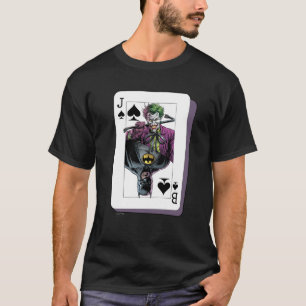 Joker and Batman Spade Playing Card Illustration T-Shirt