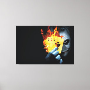 joker cartoon Premium Wrapped Canvas (Gloss)