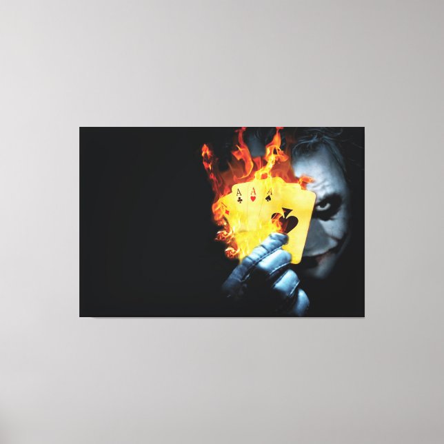 joker cartoon Premium Wrapped Canvas (Gloss) (Front)