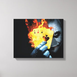 joker cartoon Premium Wrapped Canvas (Gloss)