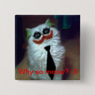 Joker Cat 2 Inch Square Button