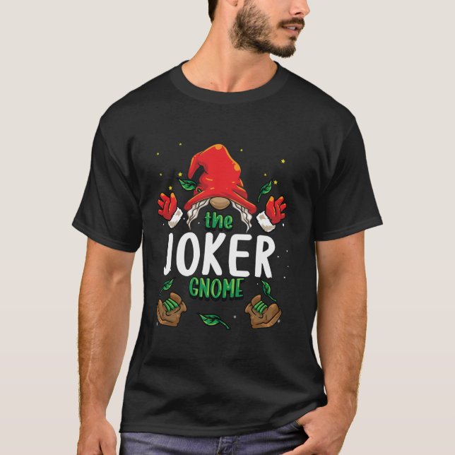 Joker Gnome Matching Family Group Christmas Pajama T-Shirt (Front)