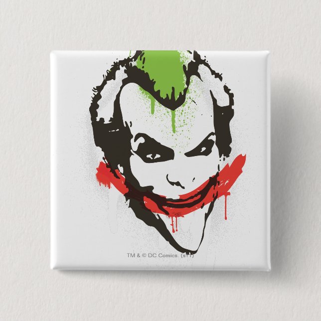 Joker Graffiti 2 Inch Square Button (Front)