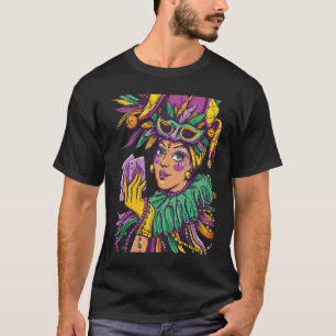 Joker Mardi Gras Party Parade Shenanigans Carnival T-Shirt