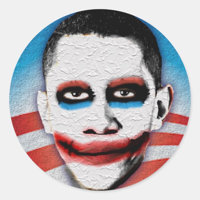 Joker Obama Classic Round Sticker (Front)