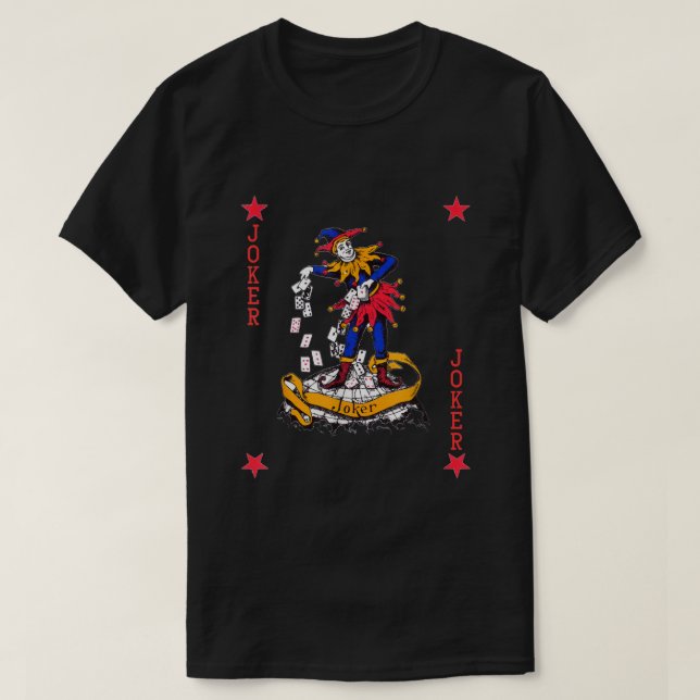 Joker Playing Card Halloween Costume Tee261 T-Shirt (Design Front)