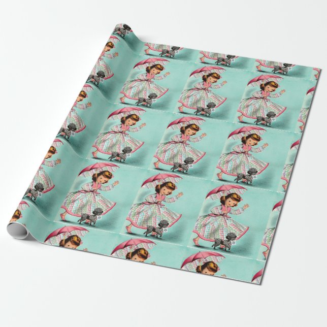 Joker Poodle Wrapping Paper (Unrolled)