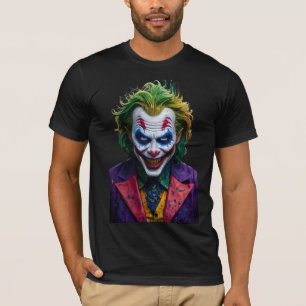Joker Portrait T-Shirt Design foncé et captivant