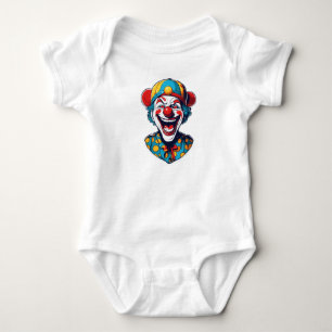 "Joker’s Carnival: Retro Comic Book Logo" Baby Bodysuit