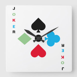Joker Square Wall Clock