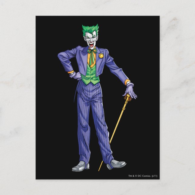 Joker stands with Cane Postcard (Front)