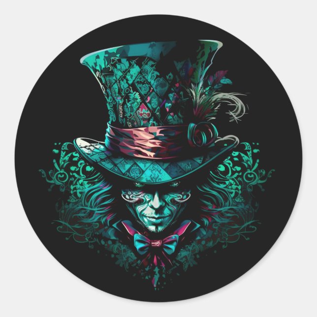 JOKER SYMBOL CLASSIC ROUND STICKER (Front)