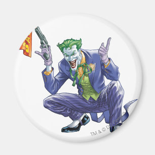 Joker with fake gun magnet