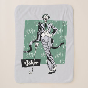 Joker With Golf Club Sherpa Blanket