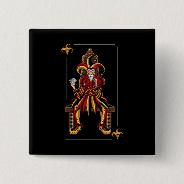Jokers Wild 2 Inch Square Button (Front)