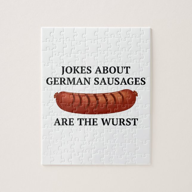 Jokes About German Sausages Are The Wurst Jigsaw Puzzle (Vertical)