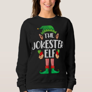 Jokester Elf Matching Family Group Christmas Party Sweatshirt