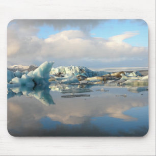 Jokulsarlon iceberg lake reflection mousepad