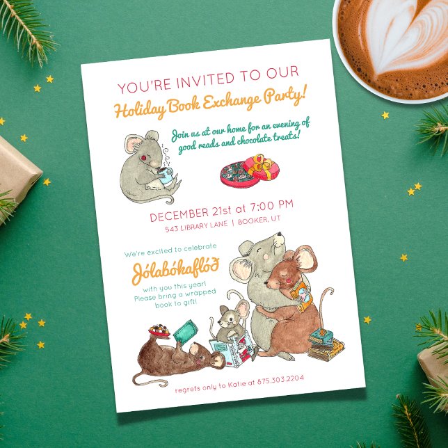 Jolabokaflod Christmas Book Exchange Invitation (Creator Uploaded)