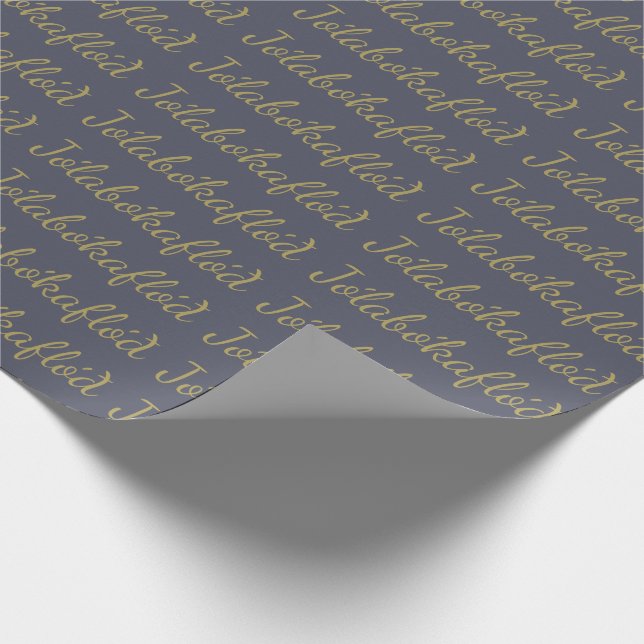 Jólabókaflóð Slate Grey Christmas Book Flood Wrapping Paper (Corner)