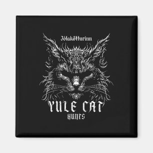 Jólakötturinn Christmas Yule Cat Hunts  Magnet