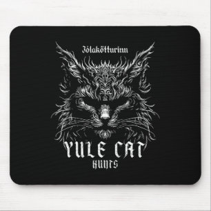 Jólakötturinn Christmas Yule Cat Hunts Mouse Pad