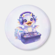 Joli aimant DJ Dragon Round Magnet-Cruise porte-ai