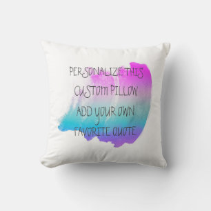 joli ajouter une citation coussin aquarelle abstra